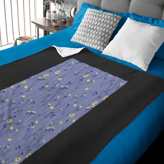 Discover Buttercups - Blue Violet Graphic Baby Blankets