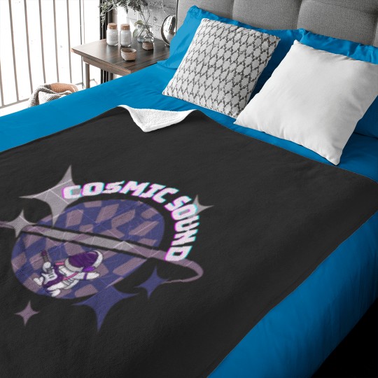 Discover COSMIC SOUND ASTRONAUT RETRO CLASSIC Baby Blankets