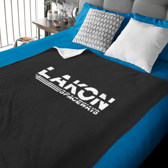 Discover Lakon Spaceways logo (white) Baby Blankets