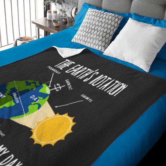 Discover Funny Earth Rotation Earth Days Science Teacher Kids Women Baby Blankets