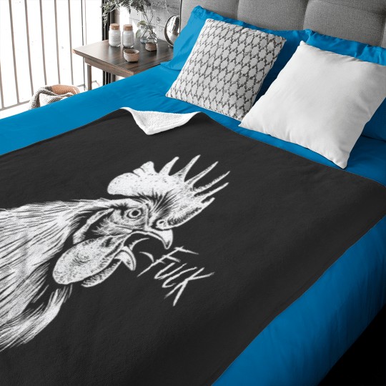 Discover Chicken Rooster Saying Fuckss Funny Tank Top Baby Blankets