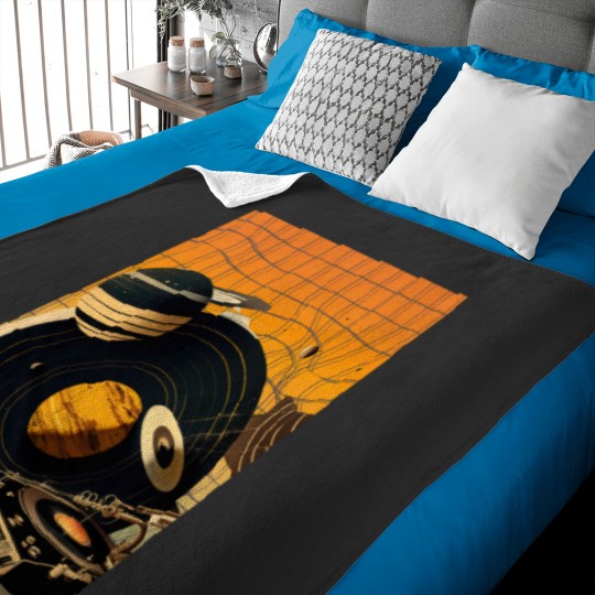 Discover Cosmic Sound - Vibrant and Unique Artwork for Cosmic Music Lovers Classic Baby Blankets