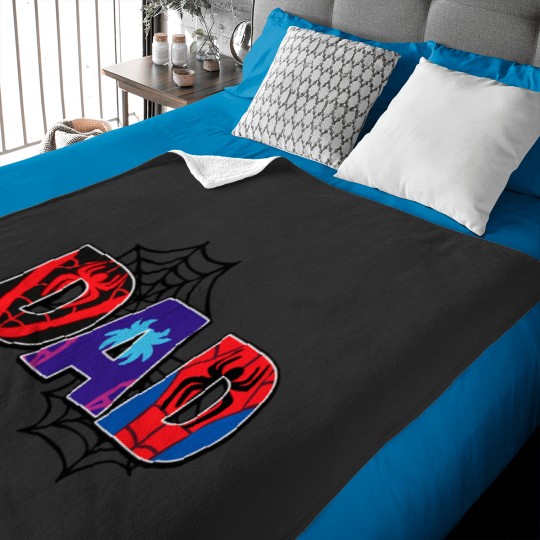 Discover Funny Spider Dad For Men Male Parents Spider Love Baby Blankets