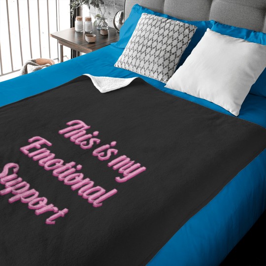 Discover This is my Emotional Support Kindle Pink Baby Blankets