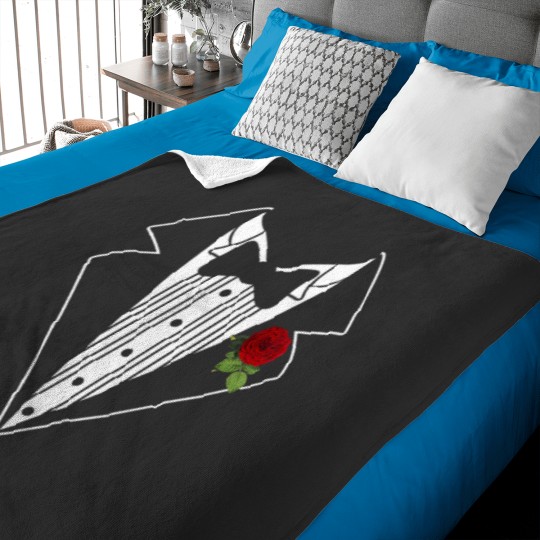 Discover Funny Tuxedo shirt Wedding Shirt fakes Tux Bachelor Prom Baby Blankets