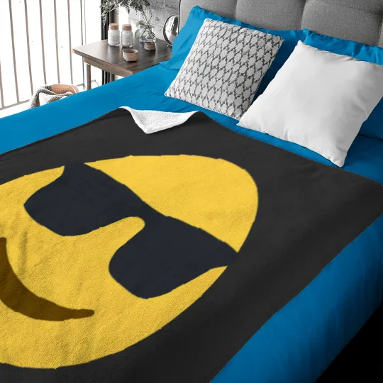 Discover Smiling Emoticon Face with Sunglasses Baby Blankets