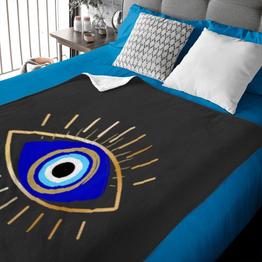 Discover Womens Evil Eye Protection VNeck Baby Blankets