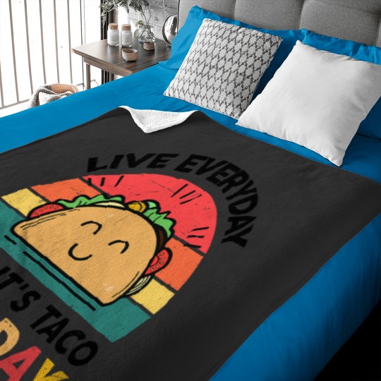Discover Funny Everyday Likes Taco Tuesday Cute Taco Baby Blankets