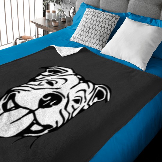 Discover smiling staffy,  Classic Baby Blankets
