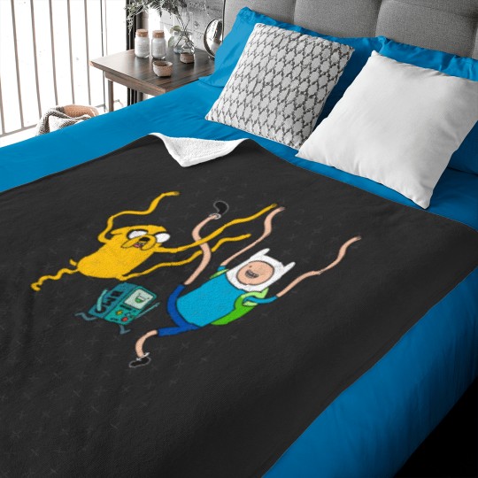 Discover Finn Jake BMO Party Baby Blankets