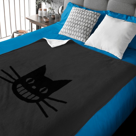 Discover Smiling Black Cat Baby Blankets
