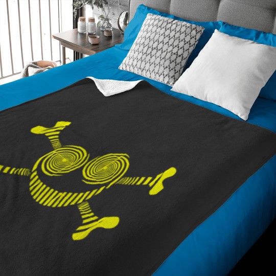 Discover The Smiler logo Smile and Cross Bones Baby Blankets