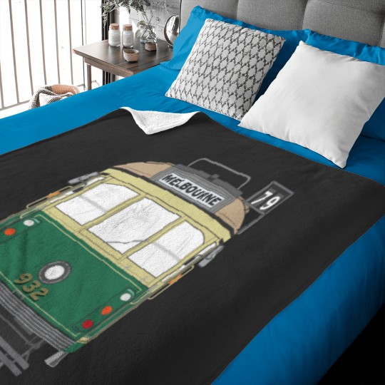 Discover Melbourne Heritage Tram Baby Blankets