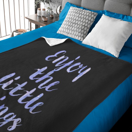 Discover Enjoy The Little Things - Quote Baby Blankets