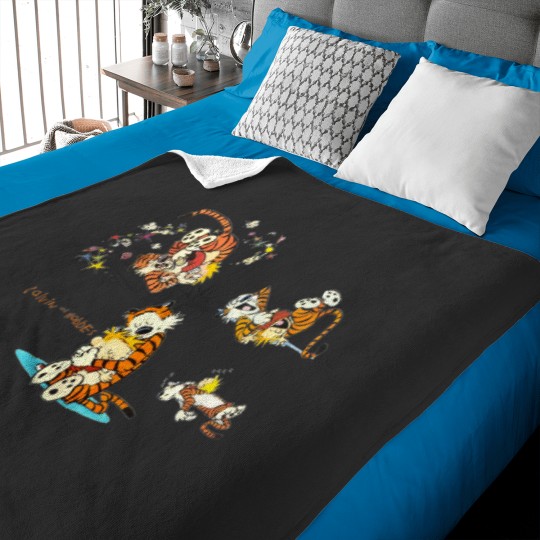 Discover calvin and hobbes bill watterson Baby Blankets