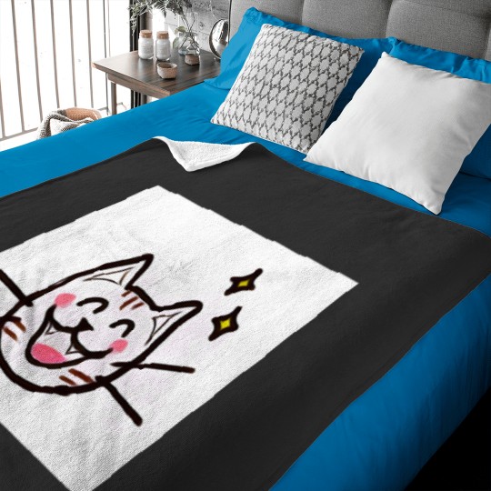 Discover smiling cat Baby Blankets