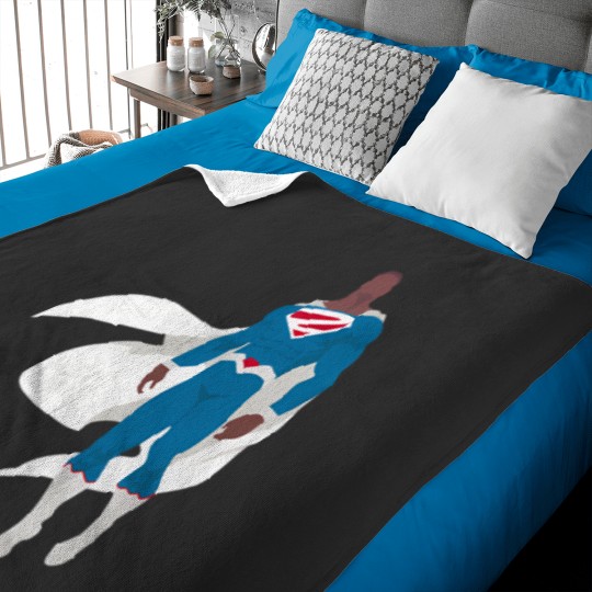 Discover Black Superhero 4797 Baby Blankets