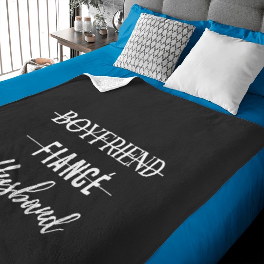 Discover Boyfriend Fiance Husband Funny Wedding Groom Just Married Baby Blankets