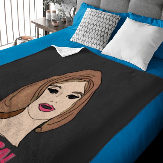 Discover Lady Head Radical Sticker 646 Baby Blankets