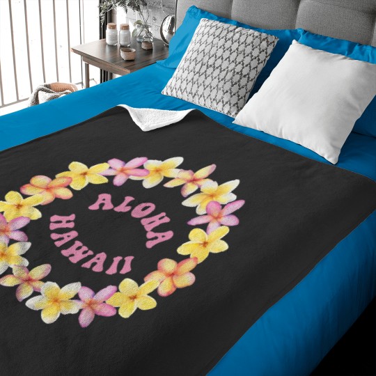 Discover Aloha Hawaii Flower Lei Baby Blankets