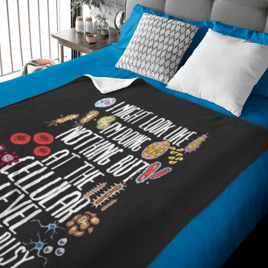 Discover Funny Biology Microbiology Teacher Cellular Botany Molecule Baby Blankets