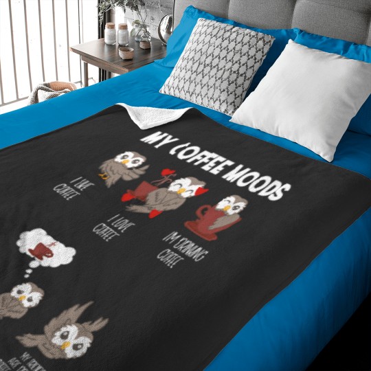 Discover Owl shirt gift for owl lovers and coffee drinkers Baby Blankets