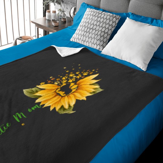 Discover Sheltie Mom Cool Sunflower Shetland Sheepdog Dog Lover Gifts Baby Blankets