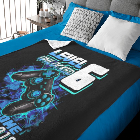 Discover 6th Birthday Gamer 6 Year Old Funny Bday Boy Six Son Baby Blankets