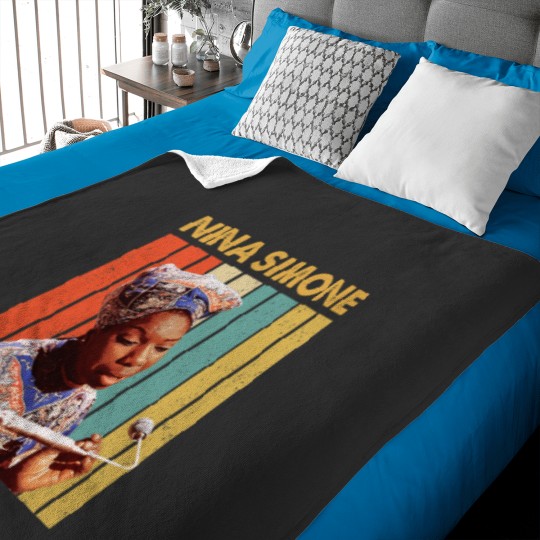Discover Vintages Nina Black Simone Essential Baby Blankets