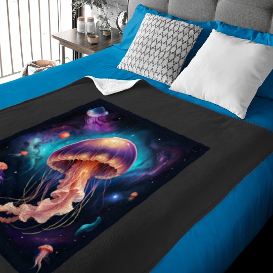 Discover jellyfish watercolor Baby Blankets