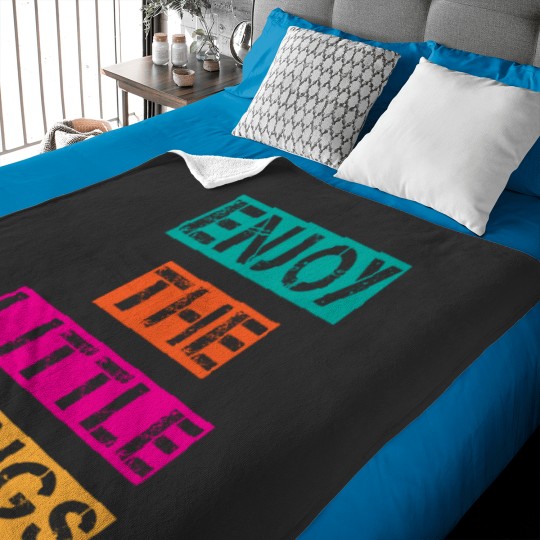 Discover Trendy Enjoy The Little Things  Graphic Baby Blankets