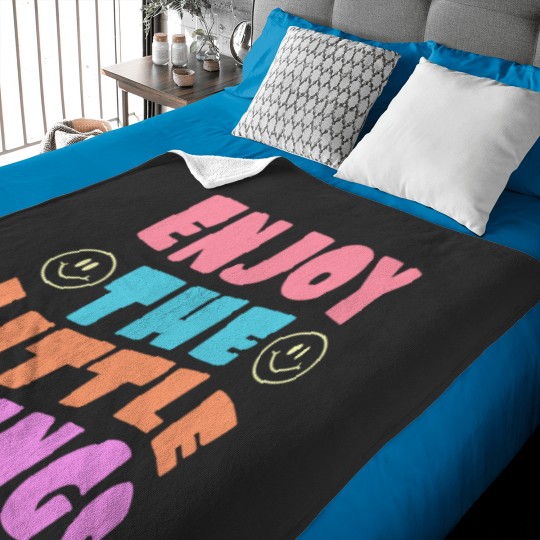 Discover Enjoy the little things quote Fitted Scoop Baby Blankets