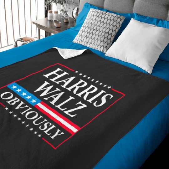 Discover Harris Walz Obviously President Kamala Harris Waltz Election Baby Blankets