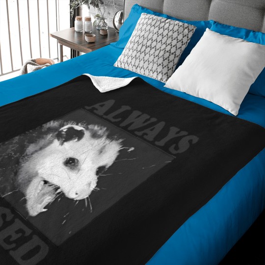 Discover Always Pissed Funny Opossum Eat Trash Be Free Baby Blankets