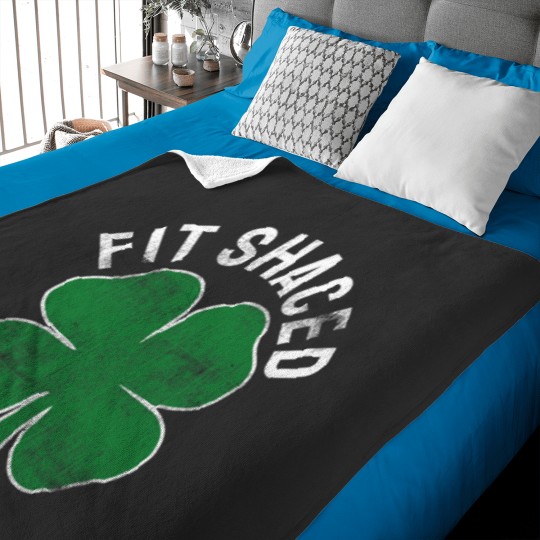 Discover Fit Shaced Funny Irish Drinking ST PATRICKS DAY Shamrock Baby Blankets