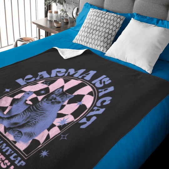 Discover Cute Funny Cat Lover Kids Girls Men Women Karma Baby Blankets