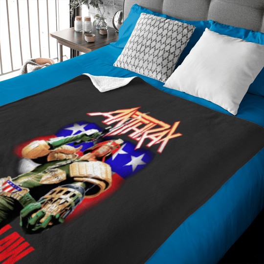 Discover Anthrax Baby Blankets Judge Dredd I AM THE LAW Baby Blankets NEW Heavy Metal Band