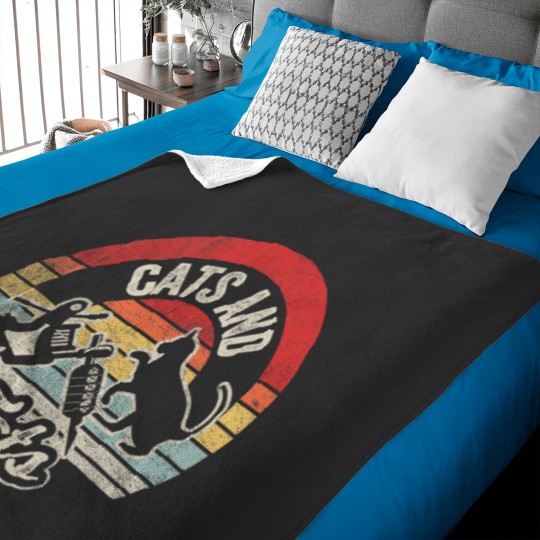 Discover Vintages Cats And Tats Cat Tattoo Lover Cats Tats Baby Blankets
