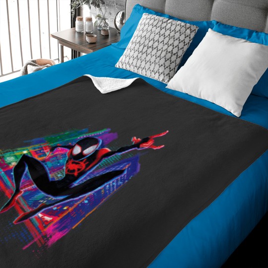 Discover miles morales graffiti city Baby Blankets