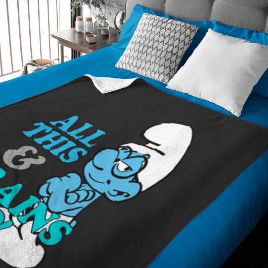 Discover The Smuurfs All This And Brains Too Baby Blankets