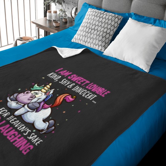Discover Cute Funny Sarcastic Unicorns Baby Blankets