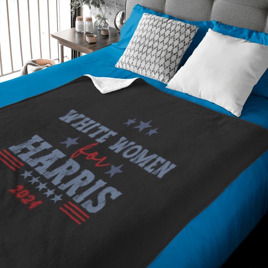 Discover Support Kamala Harris 2024 Baby Blankets - White Women for Harris