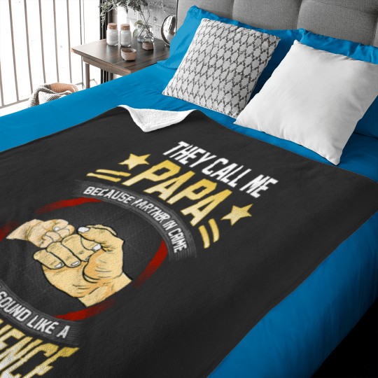 Discover Papa s For Men Funny Fathers Day They Call Me Papa Baby Blankets