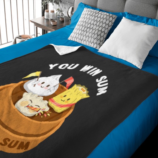 Discover You Win Sum You Dim Sum Chinese Food Funny Pun Gift T Baby Blankets