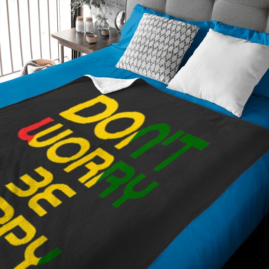 Discover Dont Worry But Be Happy Rasta Reggae Jamaica Theme Baby Blankets