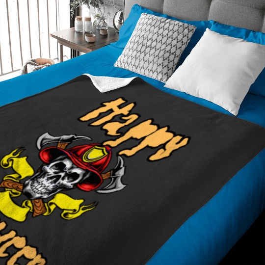 Discover Happy Halloween Fireman Baby Blankets