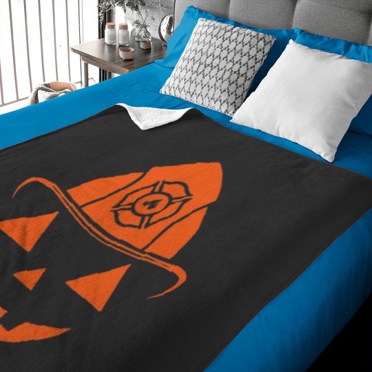Discover Halloween Firefighter Helmet Pumpkin Baby Blankets