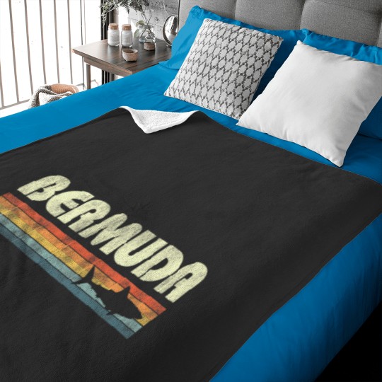 Discover Bermudas Shark Vintages Mens Womens Girls Boys Cruise Souvenir Baby Blankets