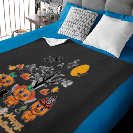 Discover Firefighter Halloween - Firefighter  Happy Halloween Baby Blankets