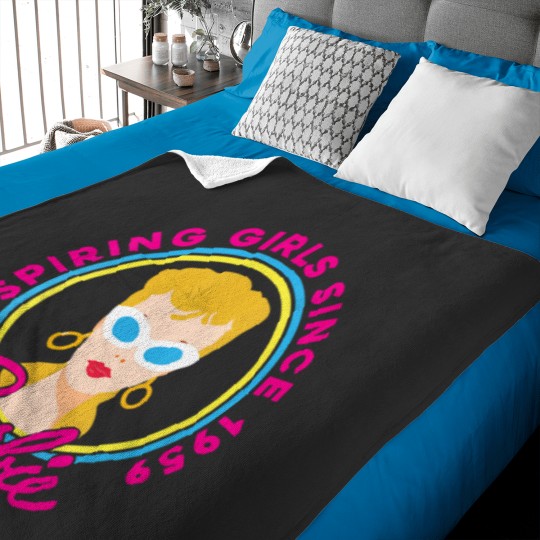 Discover Womens Barbies 60th Anniversary Inspiring Girls Since 59 VNeck Baby Blankets